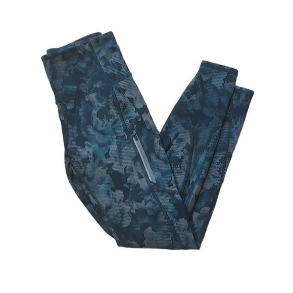 Athleta Leggings Rainier Printed Tight Spliced Floral Minimalistic XS - Picture 3 of 12